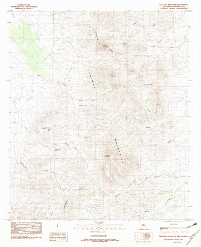 United States Geological Survey Gillespie Mountain, NM (1982, 24000-Scale) digital map