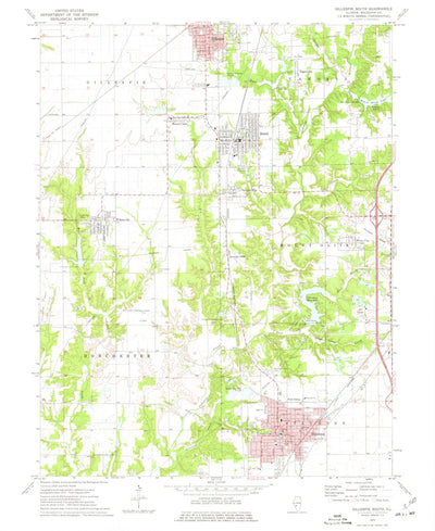 United States Geological Survey Gillespie South, IL (1974, 24000-Scale) digital map