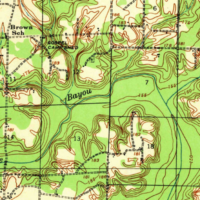 United States Geological Survey Gillett, AR (1935, 62500-Scale) digital map
