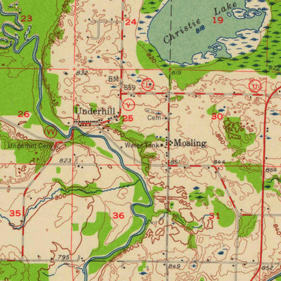 United States Geological Survey Gillett, WI (1956, 62500-Scale) digital map