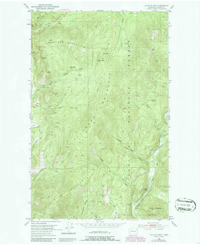 United States Geological Survey Gillette Mountain, WA (1952, 24000-Scale) digital map