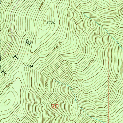 United States Geological Survey Gillette Mountain, WA (1952, 24000-Scale) digital map
