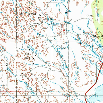United States Geological Survey Gillette, WY-SD-MT (1955, 250000-Scale) digital map
