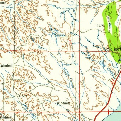 United States Geological Survey Gillette, WY-SD-MT (1958, 250000-Scale) digital map