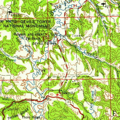 United States Geological Survey Gillette, WY-SD-MT (1958, 250000-Scale) digital map