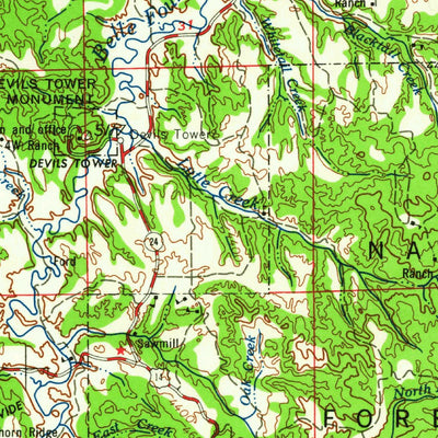 United States Geological Survey Gillette, WY-SD-MT (1962, 250000-Scale) digital map