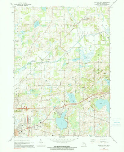 United States Geological Survey Gilletts Lake, MI (1970, 24000-Scale) digital map