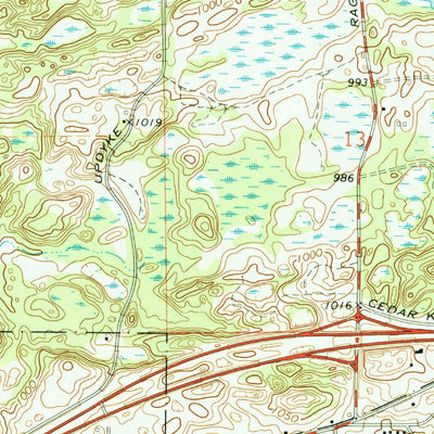 United States Geological Survey Gilletts Lake, MI (1970, 24000-Scale) digital map