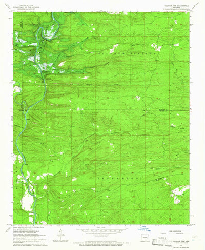 United States Geological Survey Gillham Dam, AR (1964, 24000-Scale) digital map