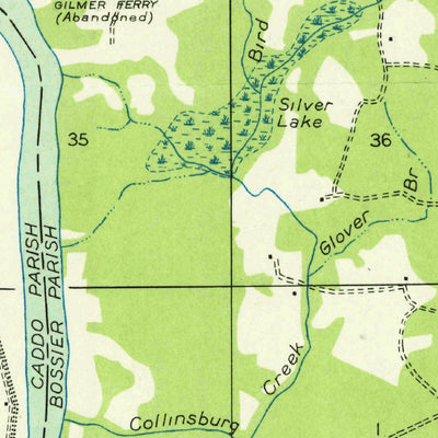 United States Geological Survey Gilliam, LA (1932, 31680-Scale) digital map