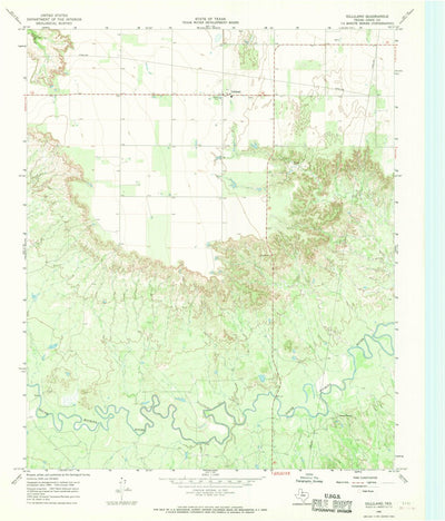 United States Geological Survey Gilliland, TX (1966, 24000-Scale) digital map
