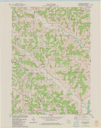 United States Geological Survey Gillingham, WI (1983, 24000-Scale) digital map