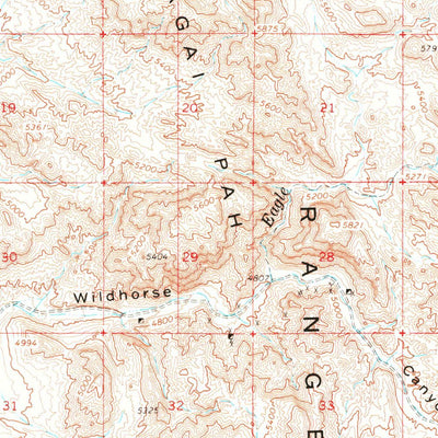 United States Geological Survey Gillis Canyon, NV (1964, 62500-Scale) digital map