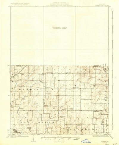 United States Geological Survey Gilman, MO (1925, 62500-Scale) digital map