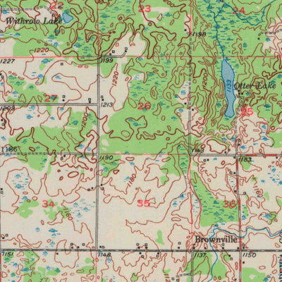 United States Geological Survey Gilman, WI (1951, 62500-Scale) digital map