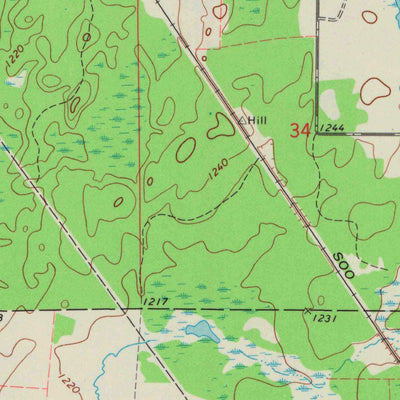 United States Geological Survey Gilman, WI (1973, 24000-Scale) digital map