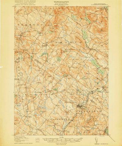 United States Geological Survey Gilmanton, NH (1919, 62500-Scale) digital map