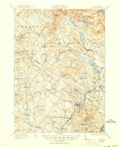 United States Geological Survey Gilmanton, NH (1927, 62500-Scale) digital map