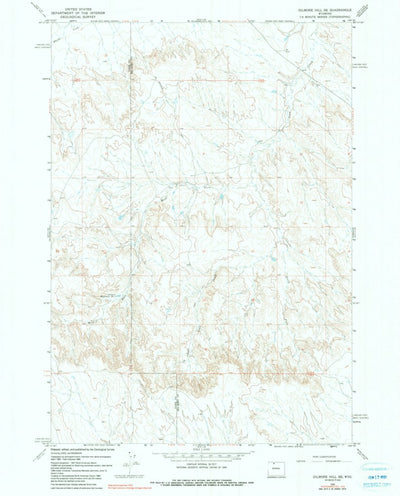 United States Geological Survey Gilmore Hill SE, WY (1966, 24000-Scale) digital map