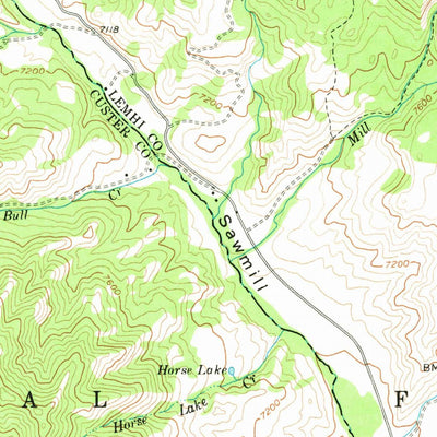 United States Geological Survey Gilmore, ID (1957, 62500-Scale) digital map