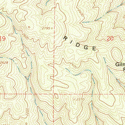 United States Geological Survey Gilmore Peak, CA (1968, 24000-Scale) digital map