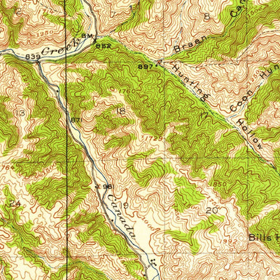 United States Geological Survey Gilroy Hot Springs, CA (1939, 62500-Scale) digital map