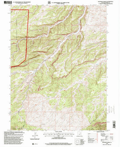 United States Geological Survey Gilsonite Draw, UT (1996, 24000-Scale) digital map