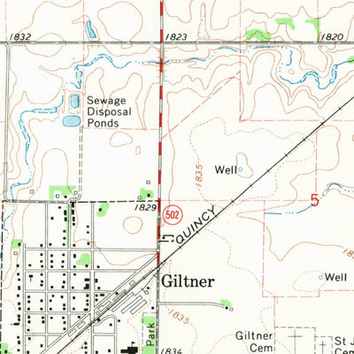 United States Geological Survey Giltner, NE (1967, 24000-Scale) digital map