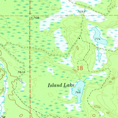 United States Geological Survey Gimlet Creek, MI (1973, 24000-Scale) digital map