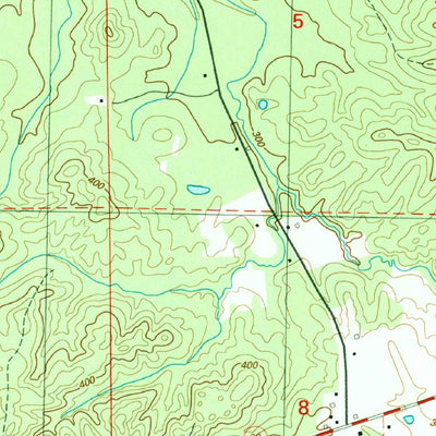 United States Geological Survey Gin Branch, MS (1988, 24000-Scale) digital map