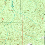 United States Geological Survey Gin Branch, MS (1988, 24000-Scale) digital map