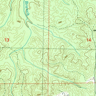 United States Geological Survey Gin Branch, MS (1988, 24000-Scale) digital map