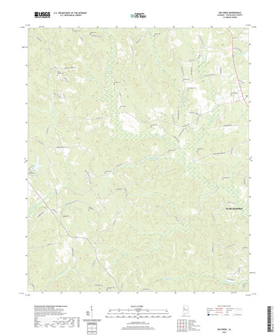 United States Geological Survey Gin Creek, AL (2020, 24000-Scale) digital map