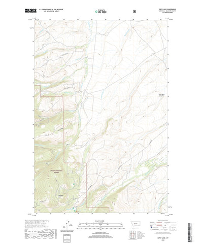 United States Geological Survey Gipsy Lake, MT (2020, 24000-Scale) digital map