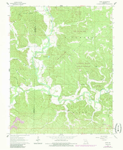 United States Geological Survey Gipsy, MO (1964, 24000-Scale) digital map