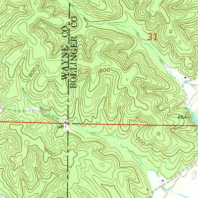 United States Geological Survey Gipsy, MO (1964, 24000-Scale) digital map