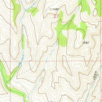 United States Geological Survey Giraffe Creek, WY-ID (1970, 24000-Scale) digital map