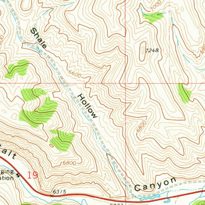 United States Geological Survey Giraffe Creek, WY-ID (1970, 24000-Scale) digital map
