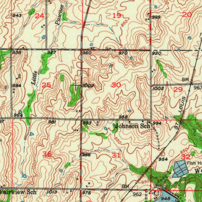 United States Geological Survey Girard, KS (1948, 62500-Scale) digital map