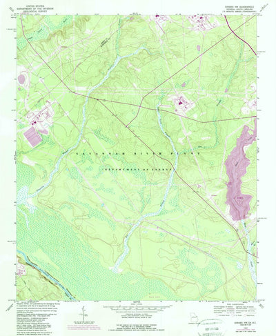 United States Geological Survey Girard NW, SC-GA (1964, 24000-Scale) digital map