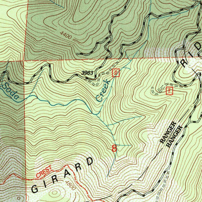 United States Geological Survey Girard Ridge, CA (1998, 24000-Scale) digital map