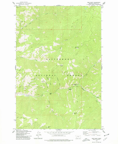 United States Geological Survey Gird Point, MT (1974, 24000-Scale) digital map