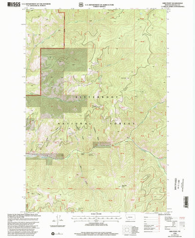 United States Geological Survey Gird Point, MT (1998, 24000-Scale) digital map