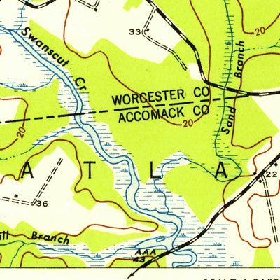 United States Geological Survey Girdletree, MD-VA (1953, 24000-Scale) digital map
