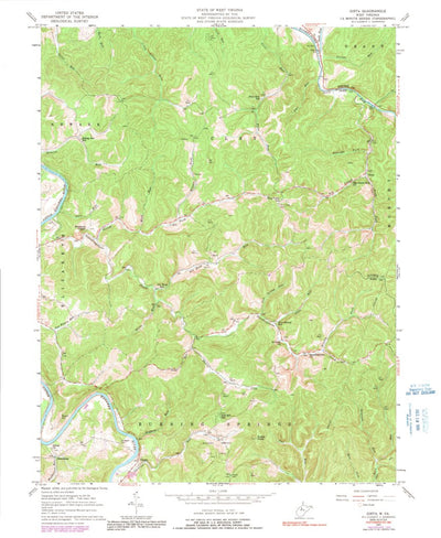 United States Geological Survey Girta, WV (1957, 24000-Scale) digital map