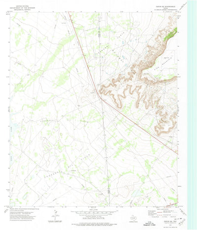 United States Geological Survey Girvin NE, TX (1972, 24000-Scale) digital map
