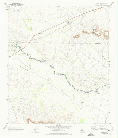 United States Geological Survey Girvin SE, TX (1972, 24000-Scale) digital map