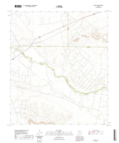 United States Geological Survey Girvin SE, TX (2022, 24000-Scale) digital map