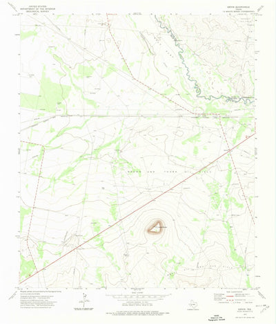 United States Geological Survey Girvin, TX (1972, 24000-Scale) digital map