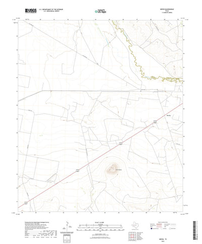 United States Geological Survey Girvin, TX (2022, 24000-Scale) digital map